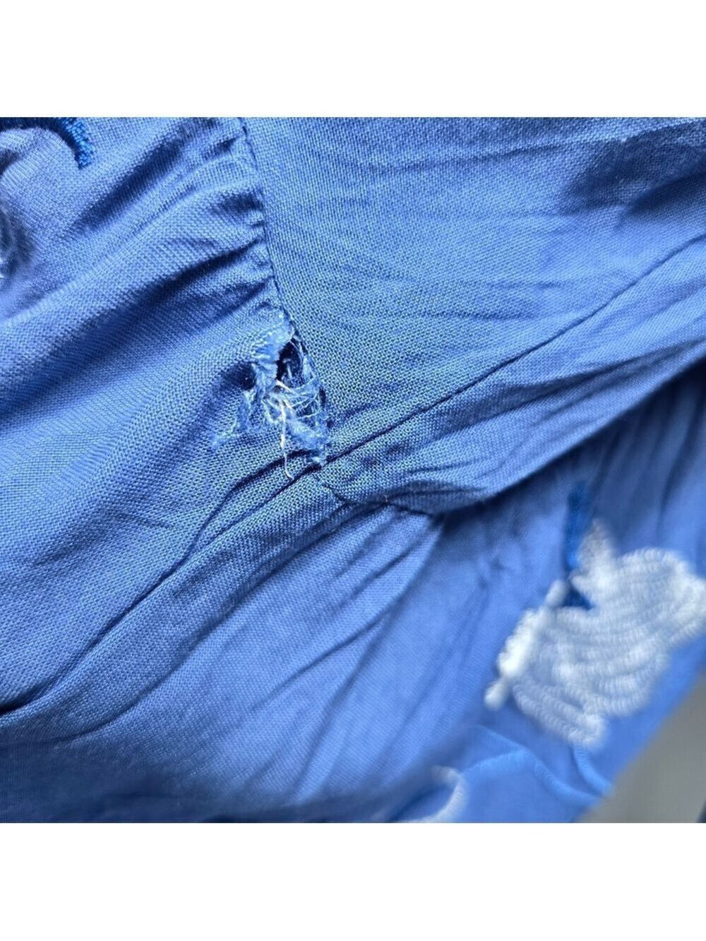 Unique Spectrum Indigo Ruffle Blouse - Picture 5 of 9